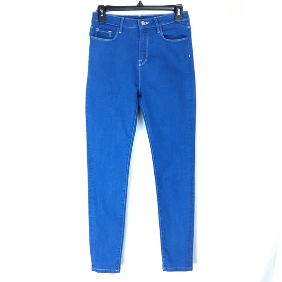 Massimo Dutti high Waisted Skinny Blue Jean Sz.  4 - Picture 3 of 7